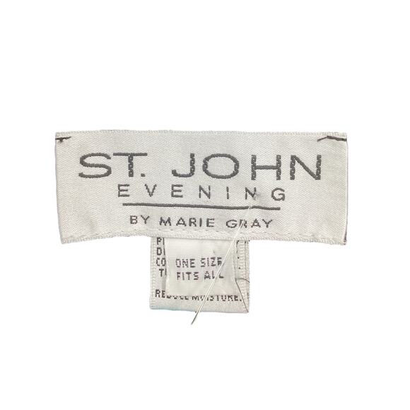 St. John Evening By Marie Gray Cover Up Women’s 1 Size Open Knit Poncho Sequins - Picture 8 of 8